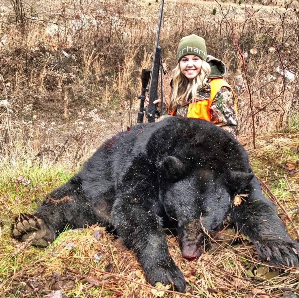 Chelsea Mullins of Bomont downed a bear with a 252-yard shot in early December