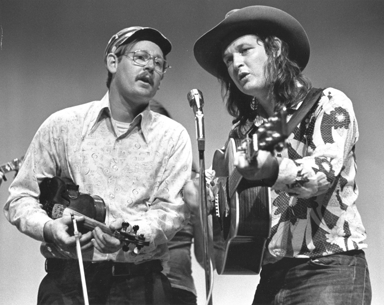John (left) and David Morris at the WV State Folk Festival at Glenville in 1974 courtesy of WV Division of Culture and History photograph by Carl Fleischhauer