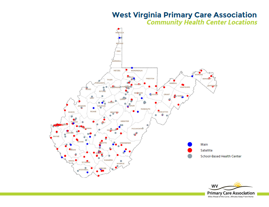 West Virginia Primary Care Association - Community Health Center Locations