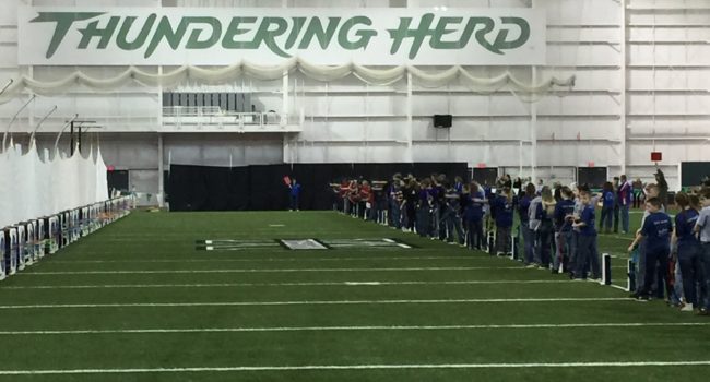Hundreds of young archers compete on Marshall campus