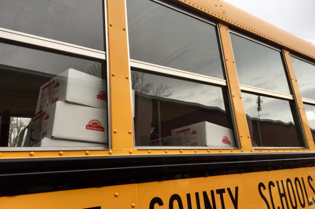 Food boxes filled Fayette County school buses Tuesday by Mike McCullough WV MetroNews