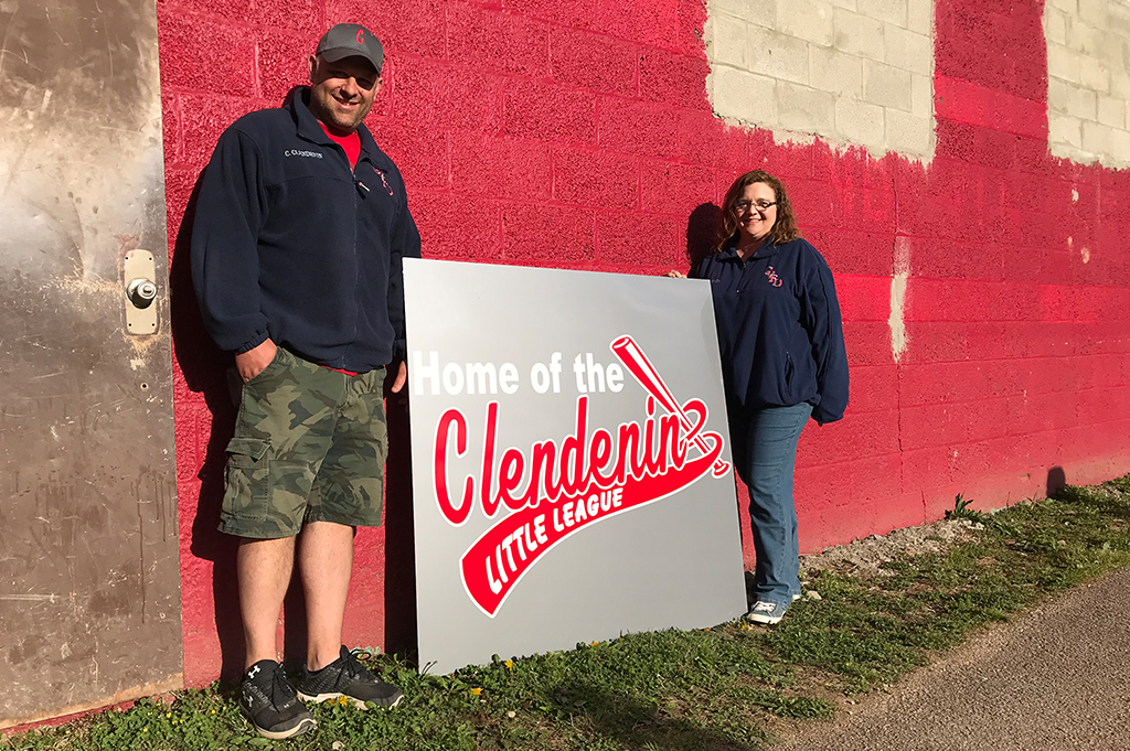 Casey Clendenin (left) and Tabitha Clendenin (right), organizers with The Clendenin Little League Organization