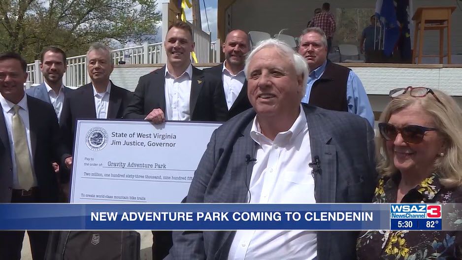 Gov. Jim Justice awards $2 million grant for new adventure park in Town of Clendenin